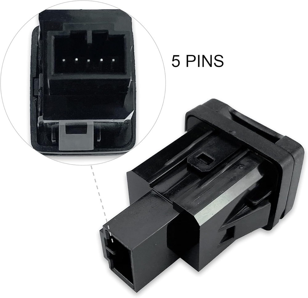 RLP Aux Port Replacement Auxiliary Input Jack Adapter Black