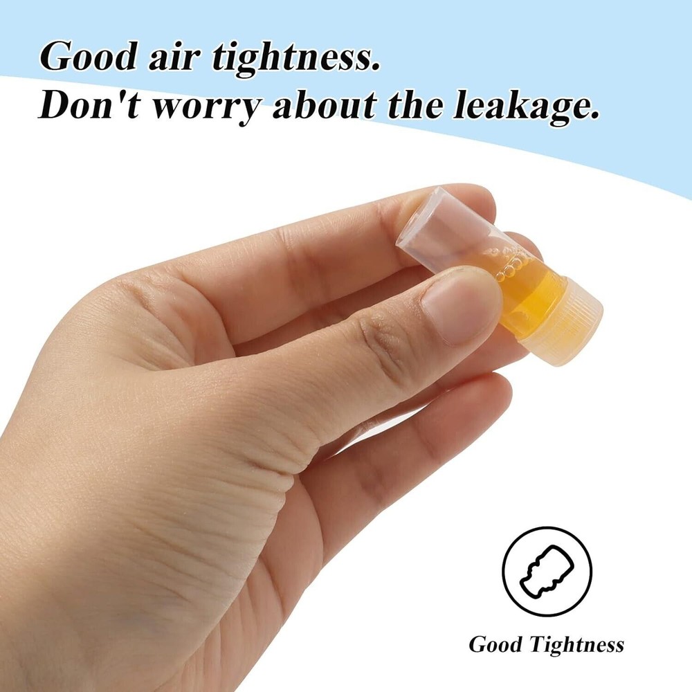 100pcs 5ml Mini Small Plastic Sample Bottles Test Tube Vials Storage Container