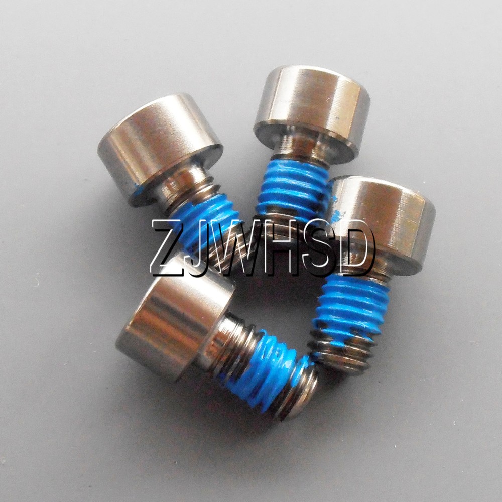 4pcs M6 x 10 mm Titanium Ti Screw Bolt Allen Hex Socket Cap Head + Thread Locker