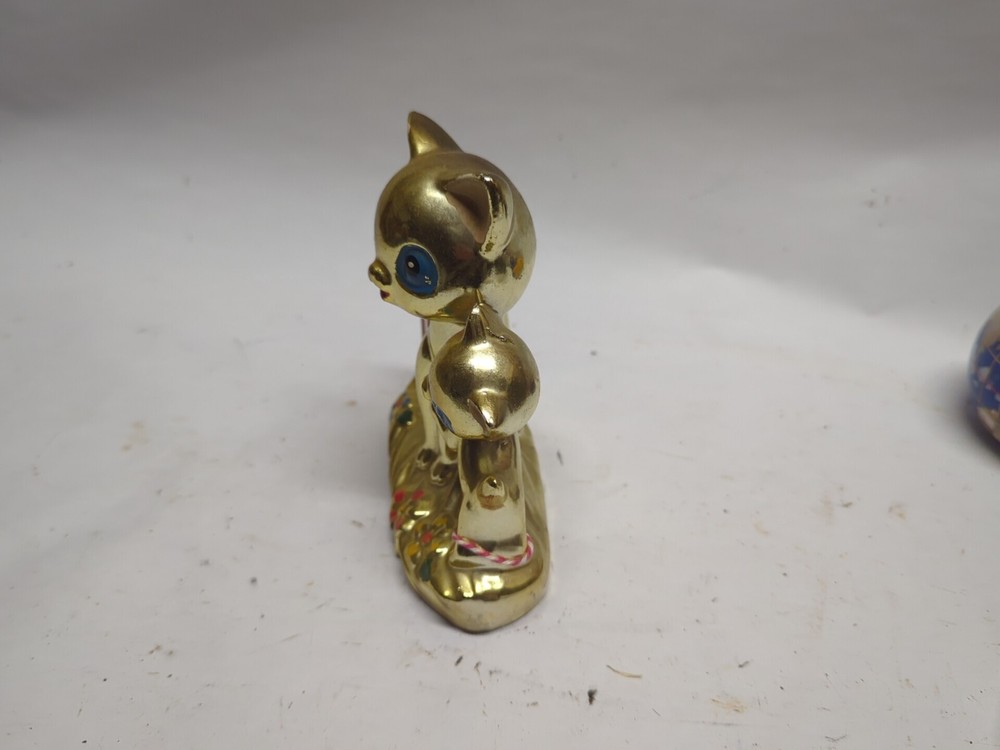 Vintage Artmark Gold Thermometer Cat Decorative