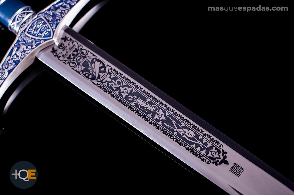 Sword Robin Hood Silver Enamelled Blue