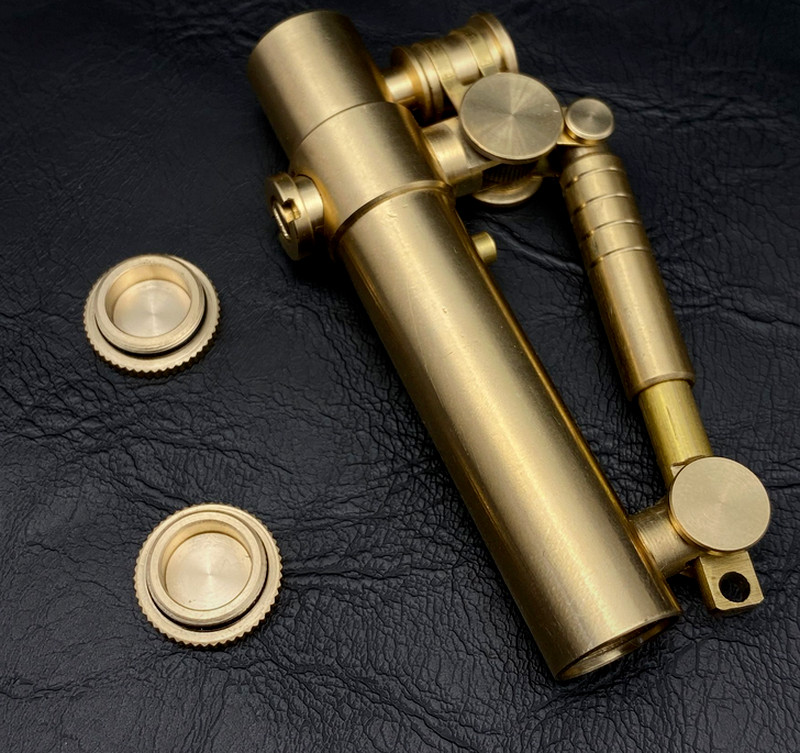 Pure Brass Cigarette Lighter nostalgic Retro Refillable Kerosene Lighter Gift
