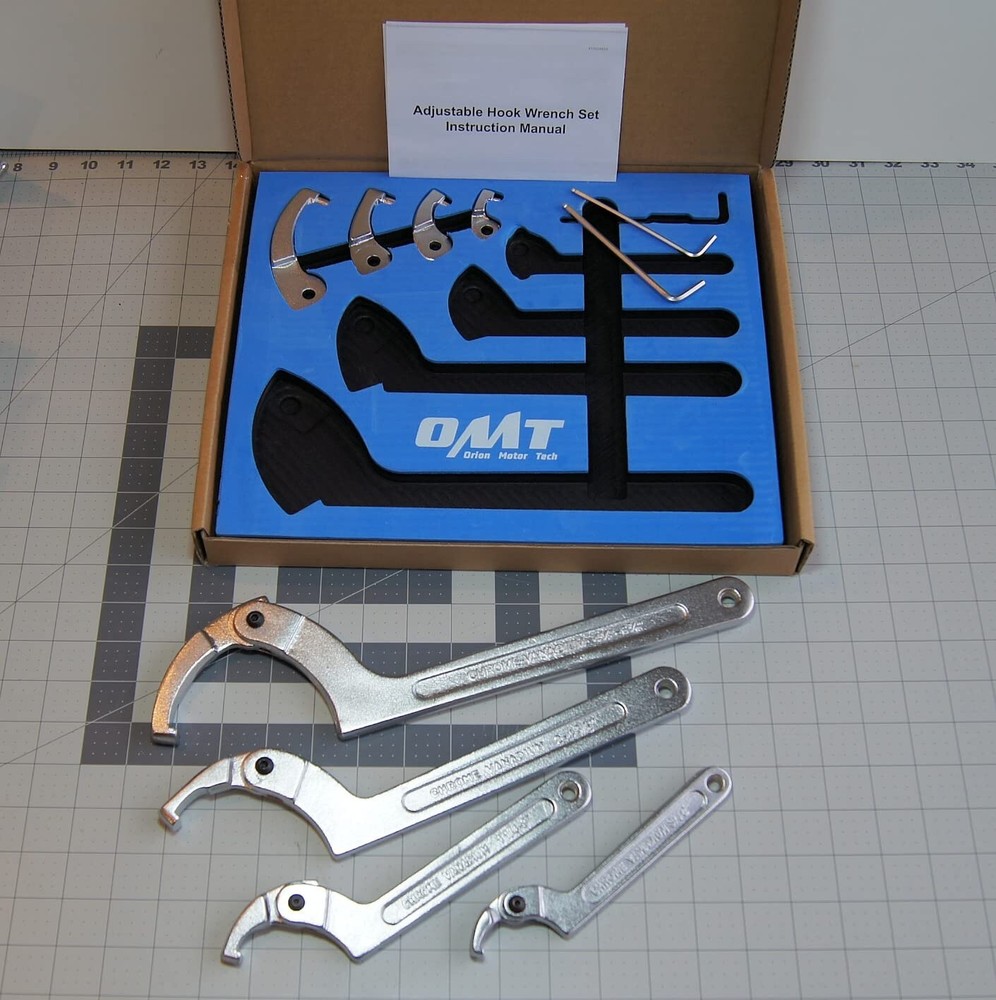 Adjustable Hook Pin Spanner Wrench Tools Set Locking Nut Coilover Hook Wrenches