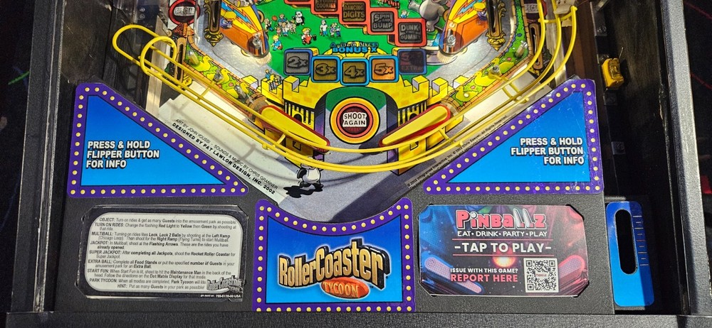 ROLLER COASTER TYCOON Pinball Machine - Stern 2002 - 2433