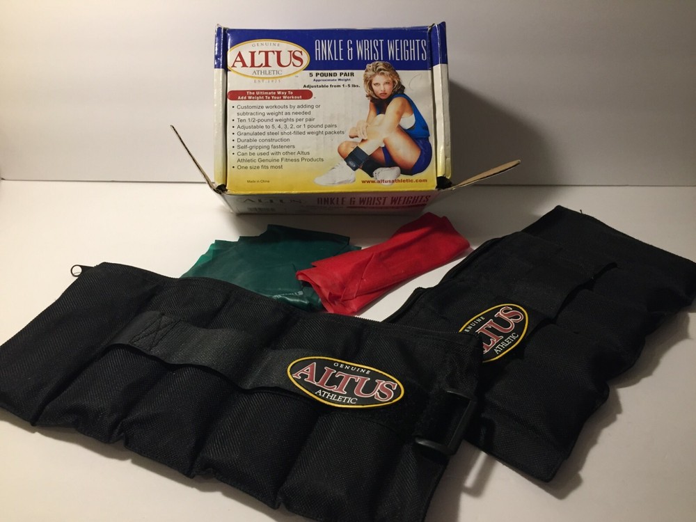 Genuine ALTUS Athletic Ankle & Wrist Weights Adjustable 1-5 lbs. Pair