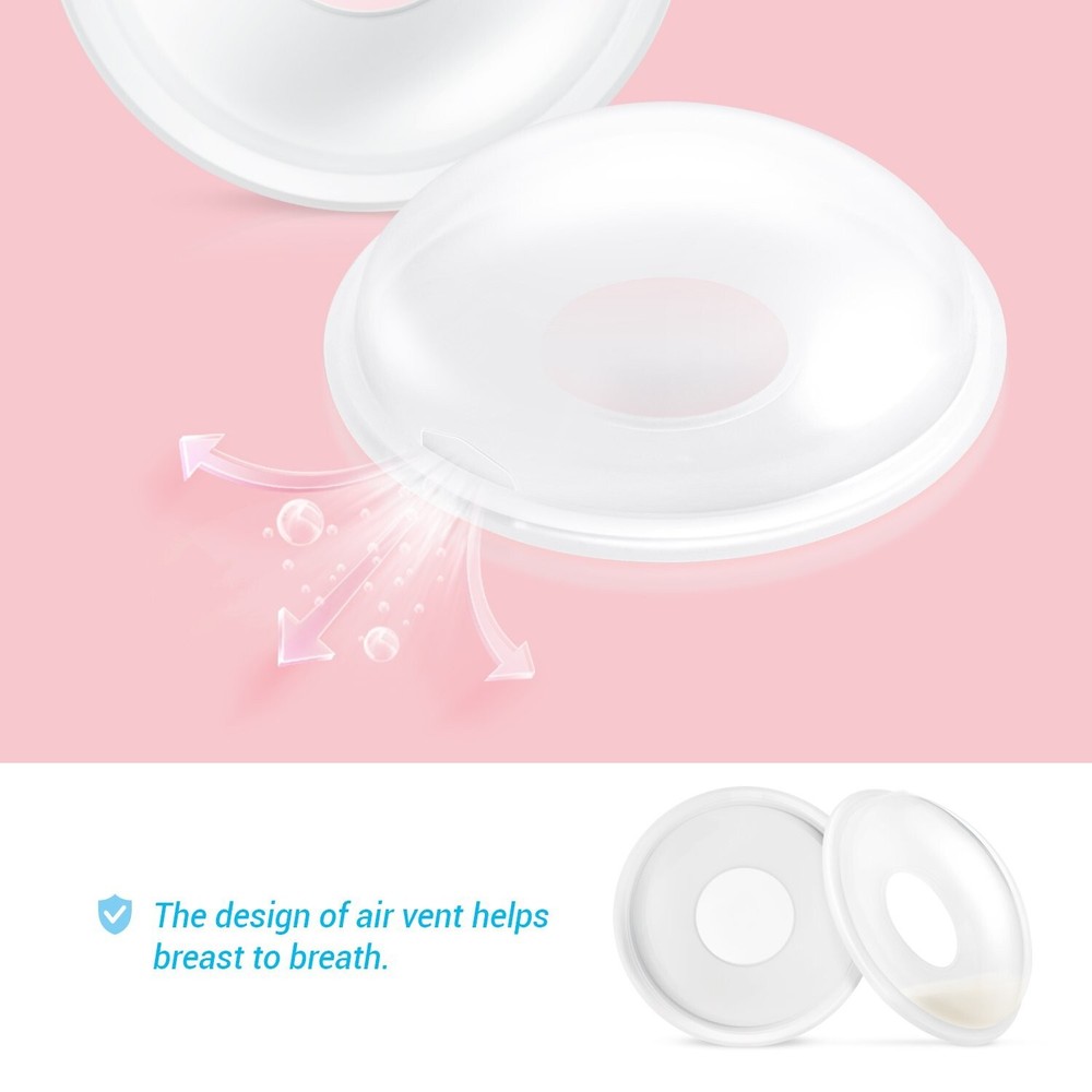 Babebay Breast Shells, 2 Pack Nursing Cups, Milk Catcher Saver Shield Reusable