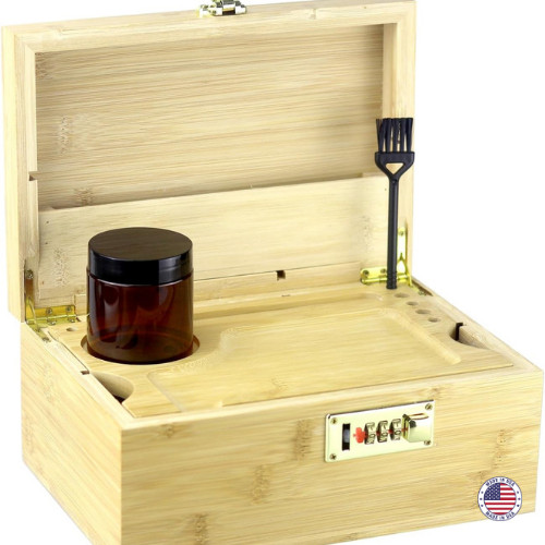 Baltimore Ravens Stash Box – Bamboo Accessories Box with Lock & Tray