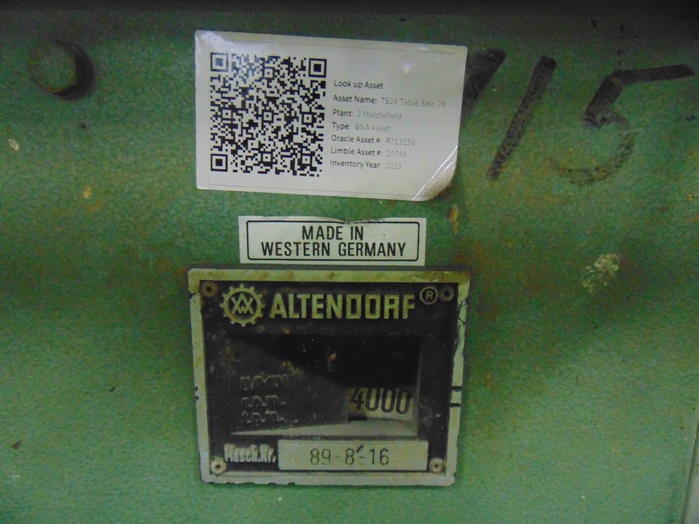 Panel Saw - 77" x 73" x 39"