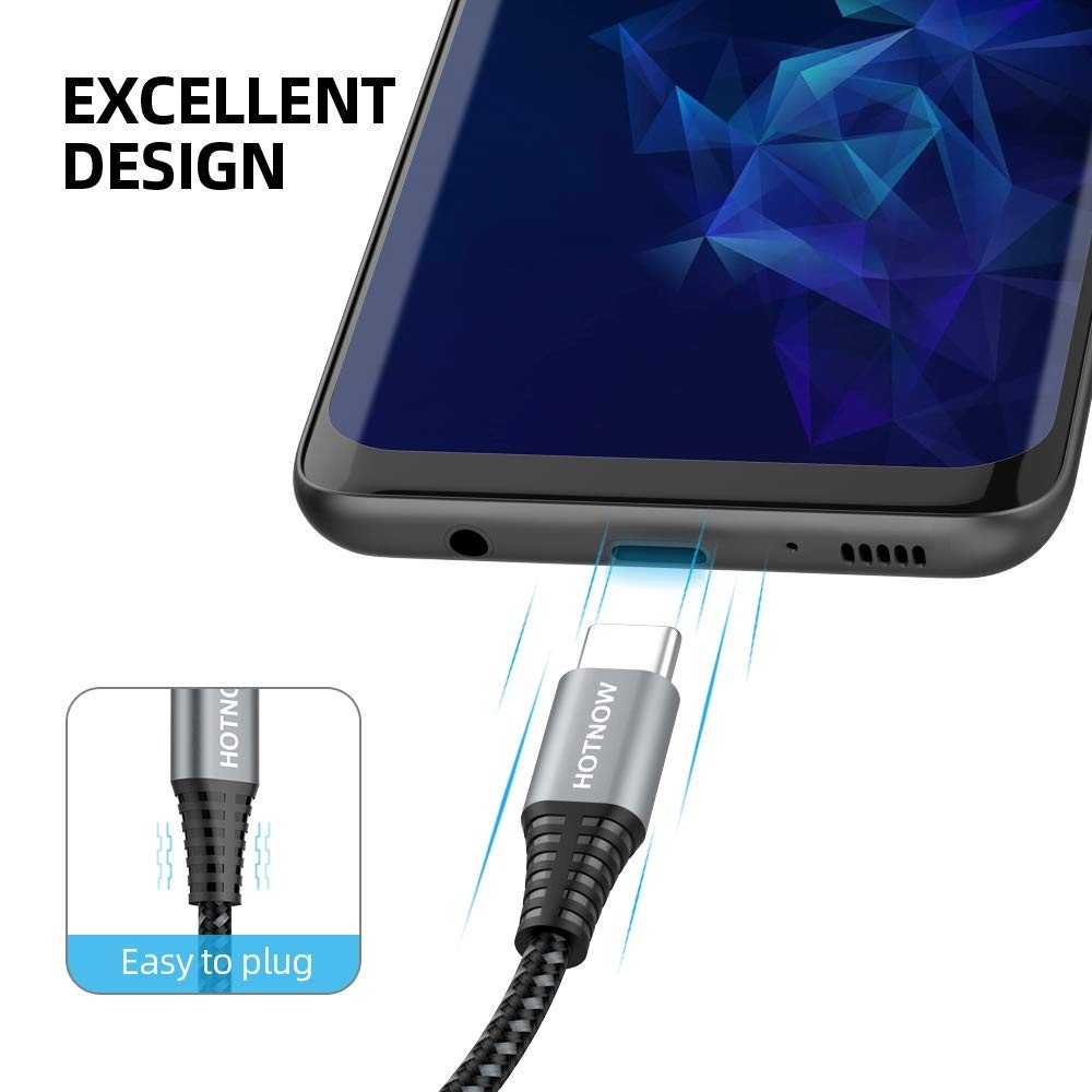 1FT Braided USB C to Micro USB Cable Set - 480Mbps Data Transfer & Fast Charging