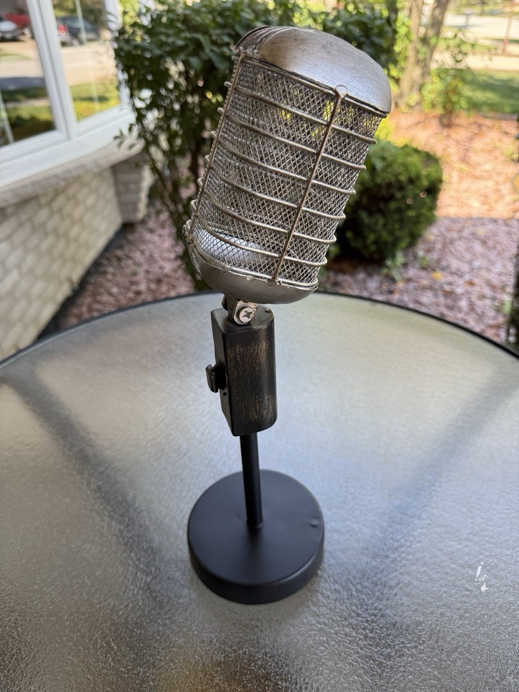 VINTAGE STYLE Microphone REPRO Office Studio Decor