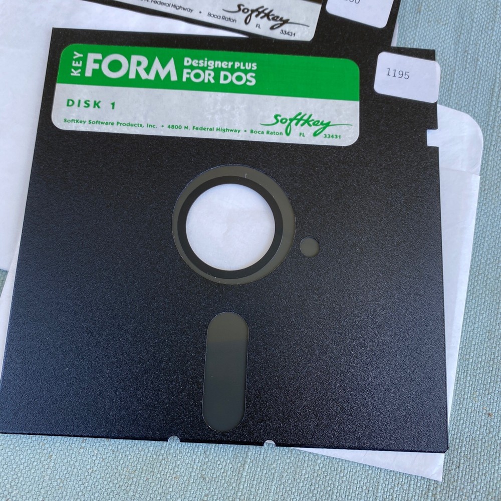 Software Softkey Form Designer Plus For DOS FontPac Computer 5.25” Floppy VTG