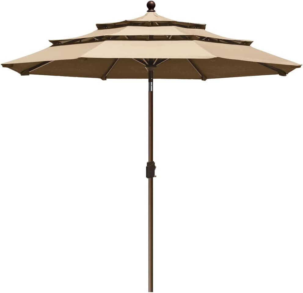 CLEARANCE DEAL EliteShade USA Umbrella 9Ft 3 Tier Market Umbrella Patio Umbrella