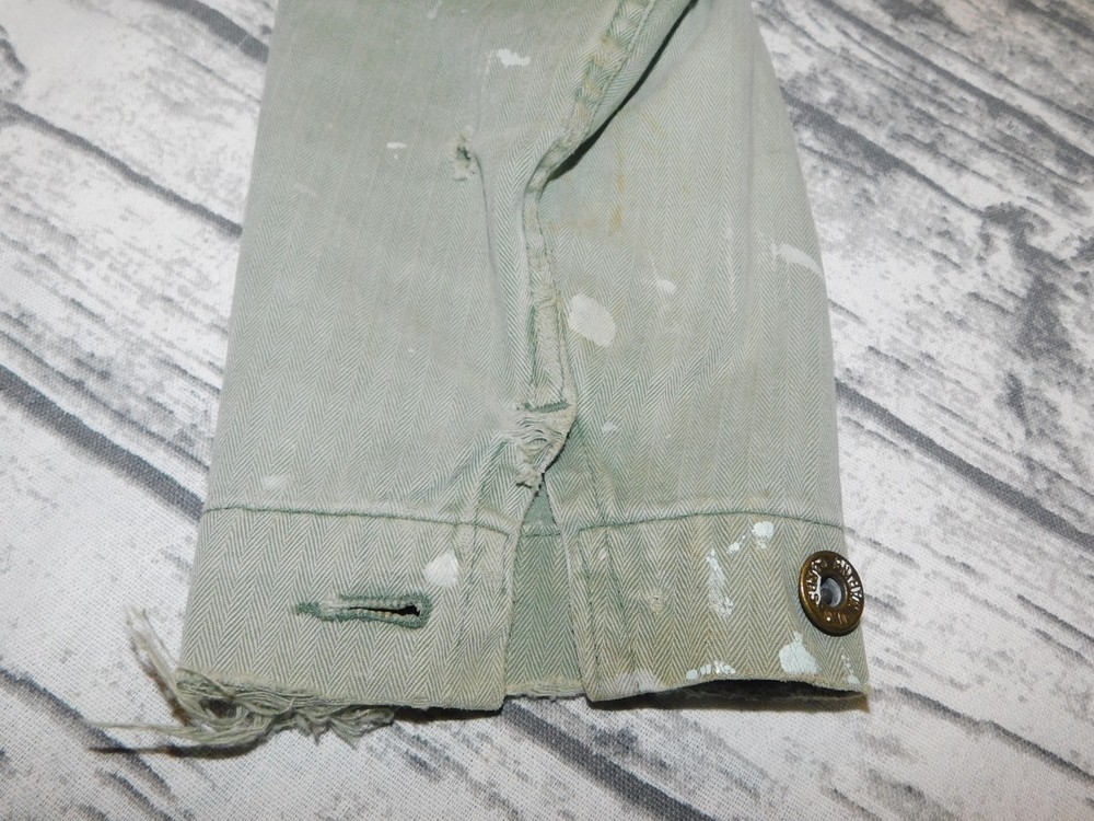 VTG 1940's USMC HERRINGBONE JACKET WWII BUTTON UP