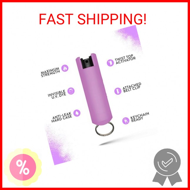 GUARD DOG SECURITY Quick Action Pepper Spray, Maximum Strength, 16-ft Range, Bel