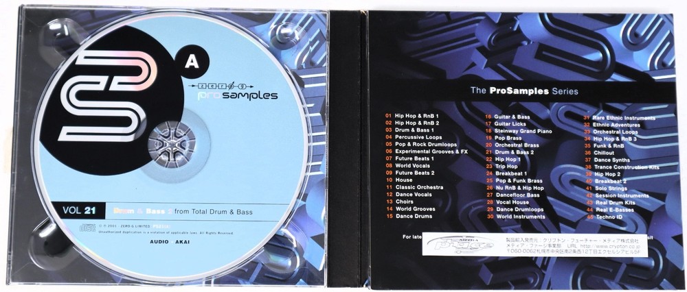 Zero-G Pro Samples Vol.21 Drum & Bass 2 Sample/Sound Library/Sampling Double CD