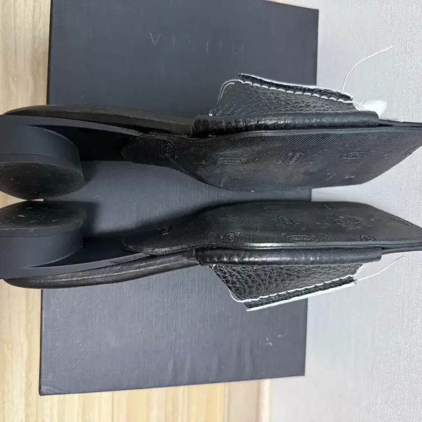 Miista Black Square Toe Mule Size 38, Repaired Sole