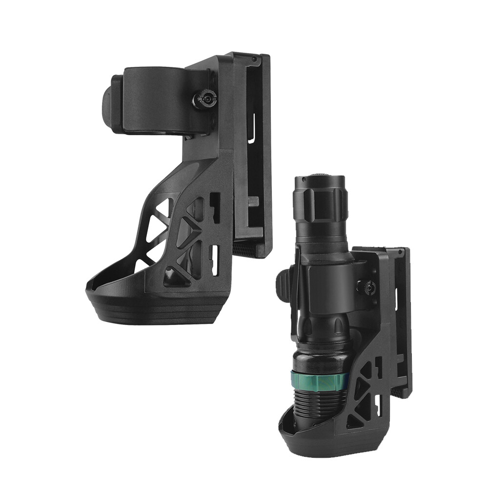 Tactical 360 Rotating Flashlight Fast Holster Lever Side Lock System Quick Case