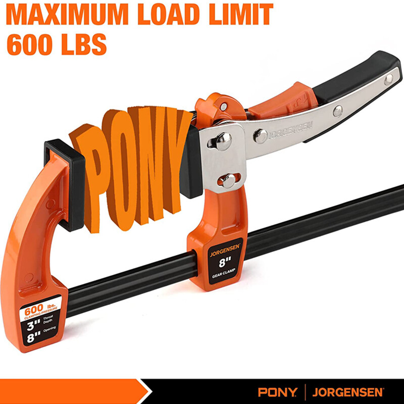 Jorgensen 2Pack 12-inch/4-inch/8-inch Bar Clamp Set Quick Release Gear Clamp Set