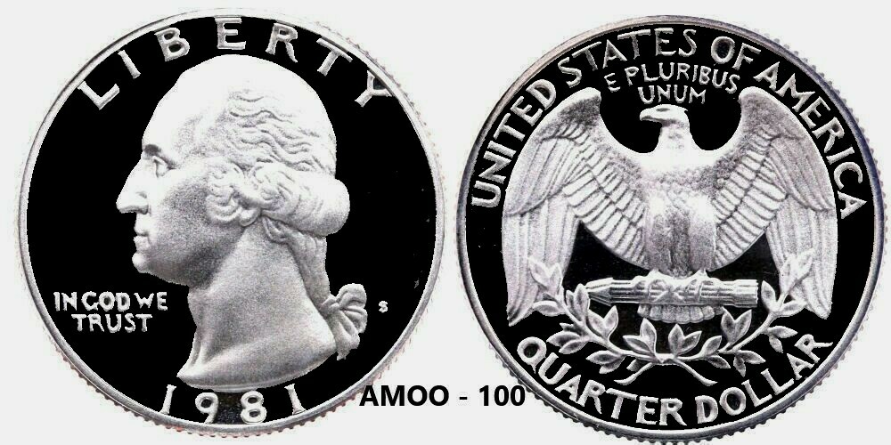 1981 S Proof Uncirculated Washington Quarter from U.S. Proof Set