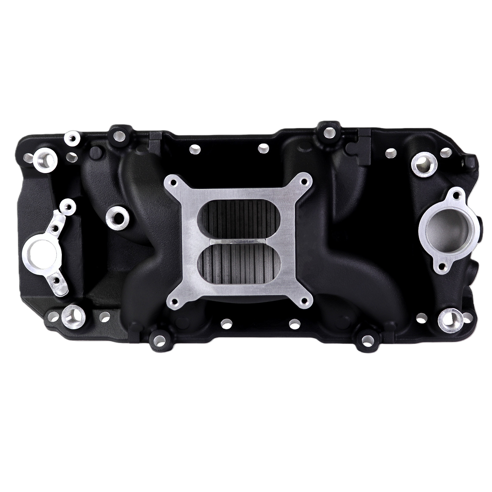 BBC 396-454 Dual Oval Port Air-Gap Intake Manifold For Big Block Chevy V8 Black