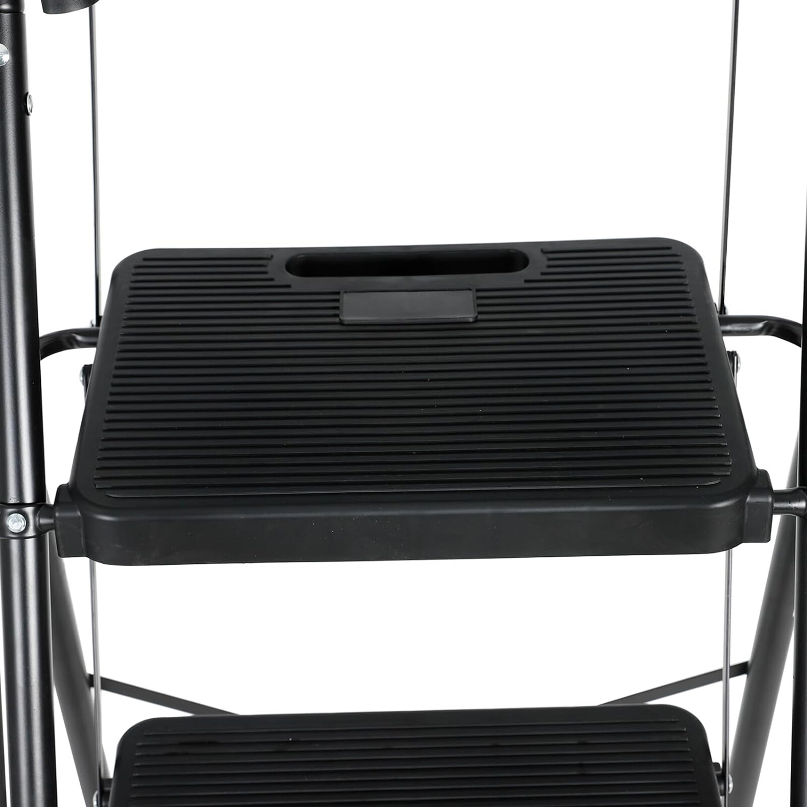 5 Step Non-Slip Stool Ladder with Handrails folding Tool Tray Platform 330 lbs