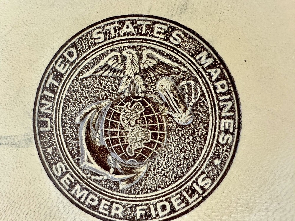 WW1 USMC Leather Honorable Discharge Folder Document Holder USMC