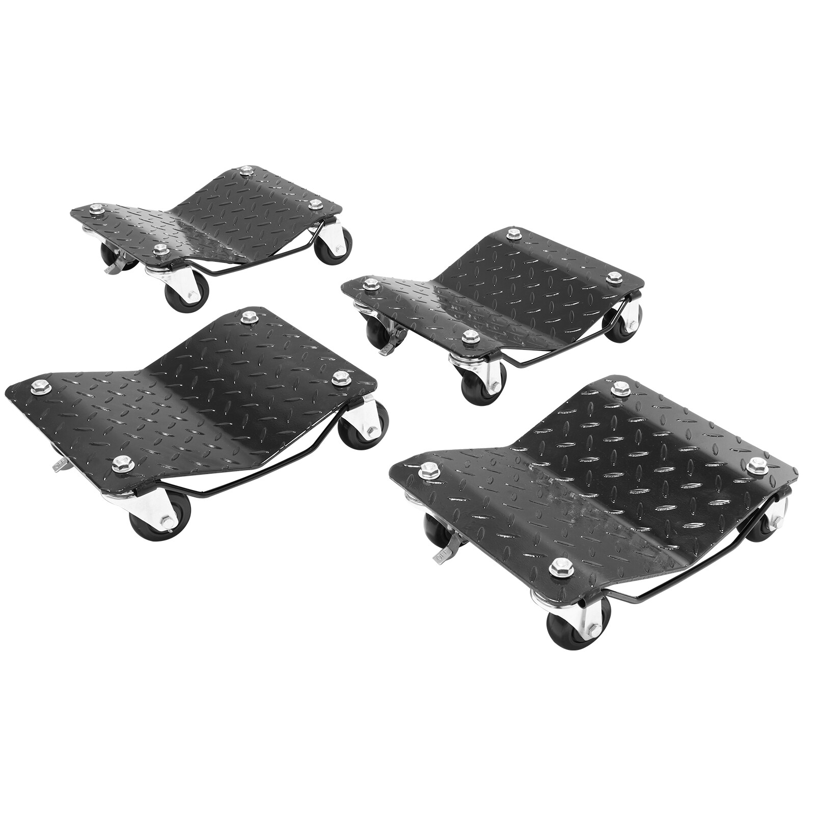 VEVOR 4 PCS 6000LB Car Dolly Wheel Tire Dolly Heavy Duty Skate Auto Repair Dolly