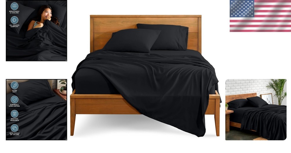Luxury 1800 Thread Count Queen Sheet Set - Ultra-Soft Microfiber, Deep Pockets