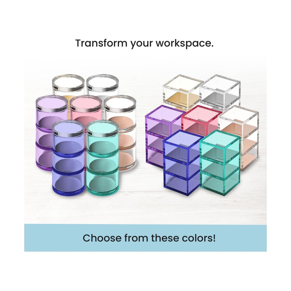 OfficeGoods 3-Tier Stackable Acrylic Holder- Stylish Desk Organizer... Fast Ship