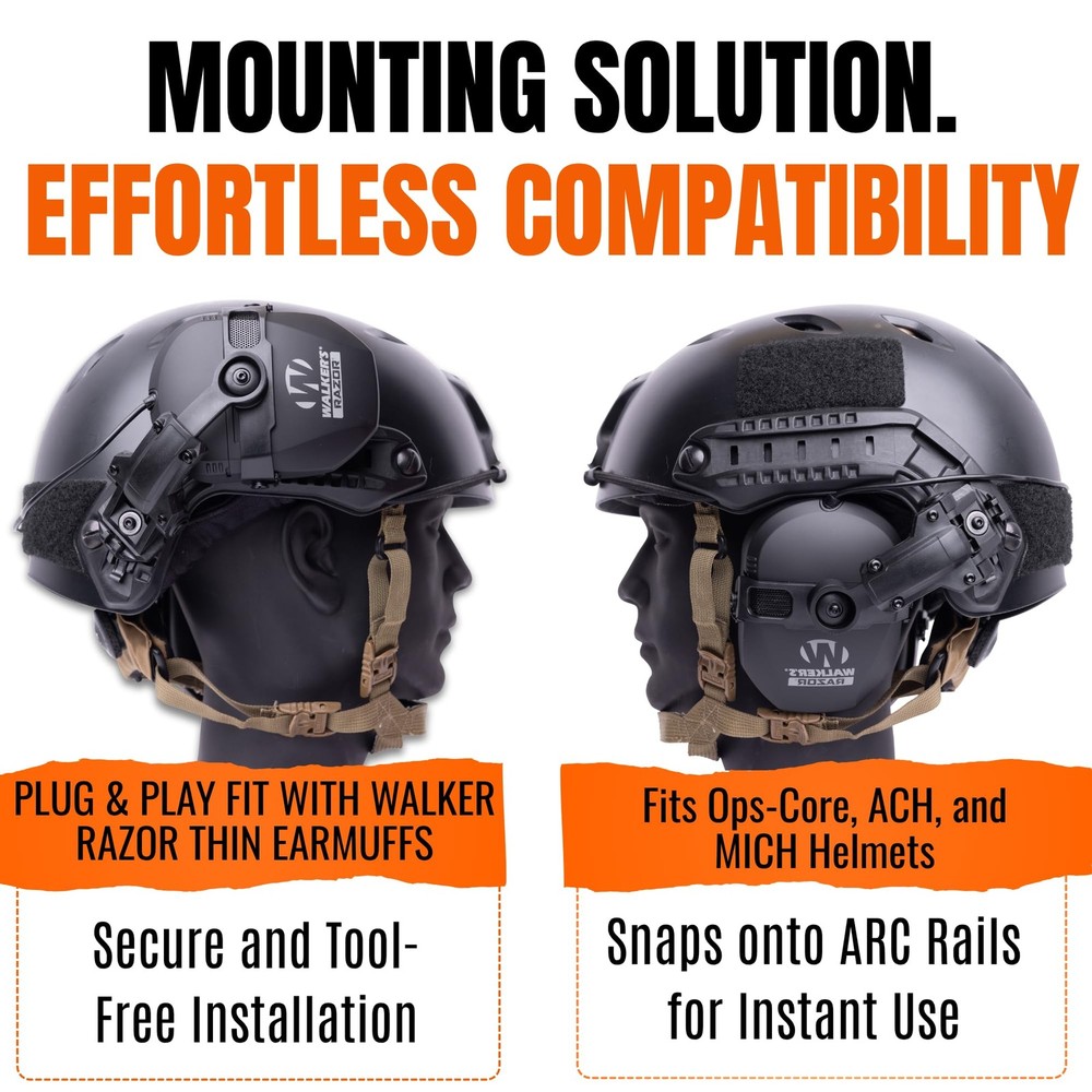 ARC Rail Adapter 360° Rotation for Walker Razor Thin Tactical Headset