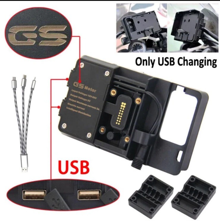 Motorcycle Mobile Phone Navigation Bracket 12V-30V Input USB Charger For BMW…