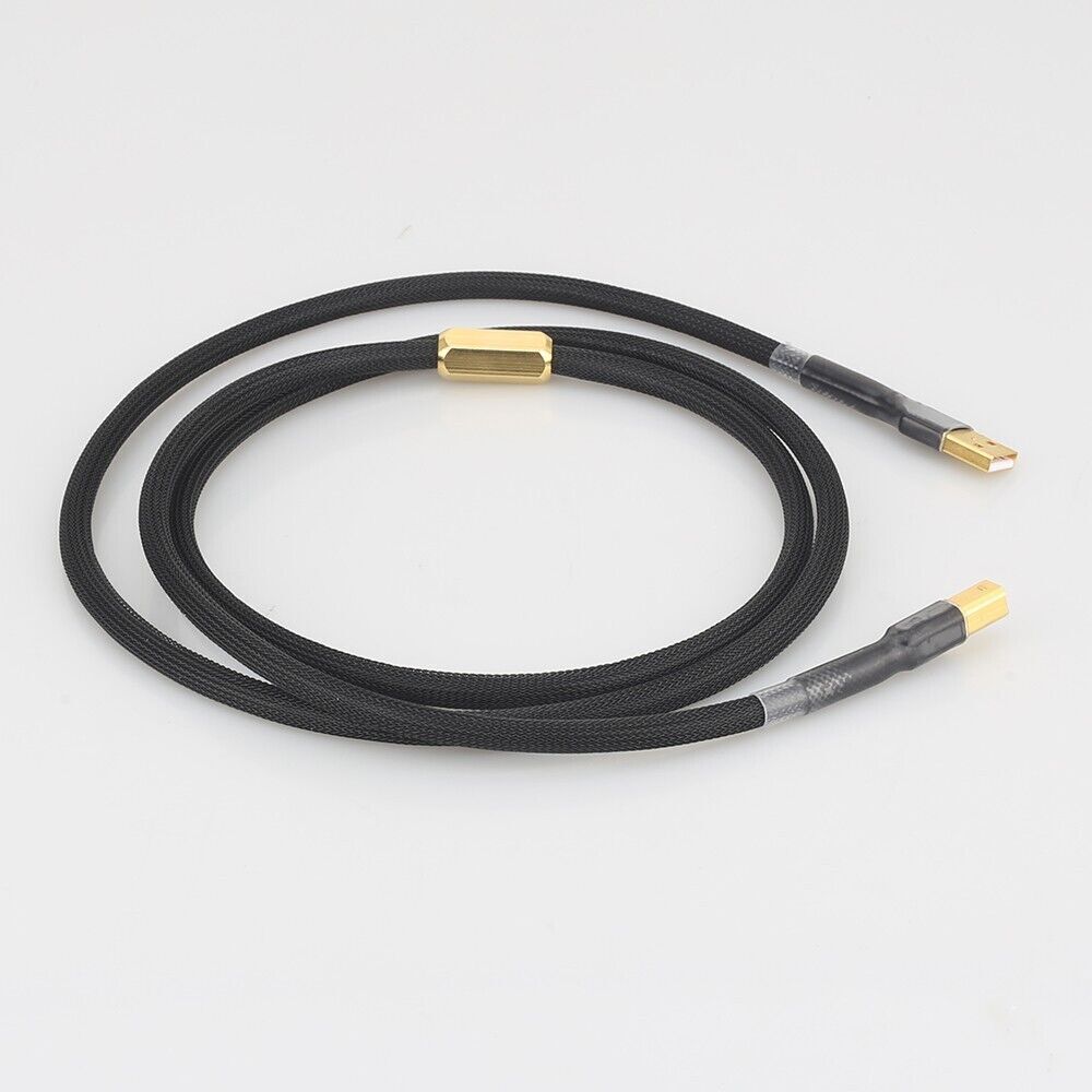 HIFI USB Cable USB Type A to B 4N OFC Digital Hifi Audio Cable For Computer DAC