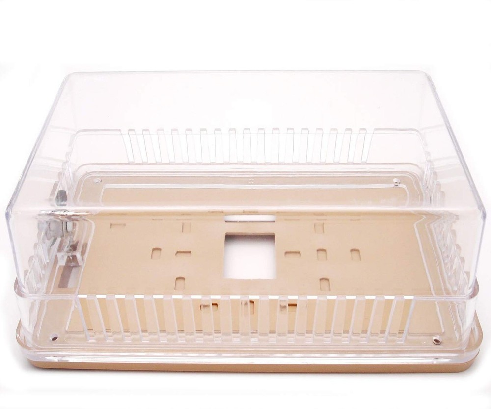 Clear Plastic Thermostat Guard - See Thru - Solid Base - 8.25" x 5.37" - Extr...