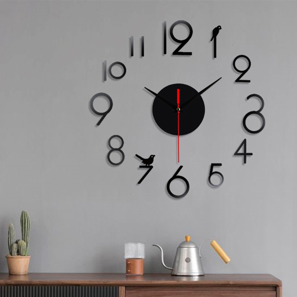 High Quality Wall Clock Stickers Functionality Silent Without Batteries