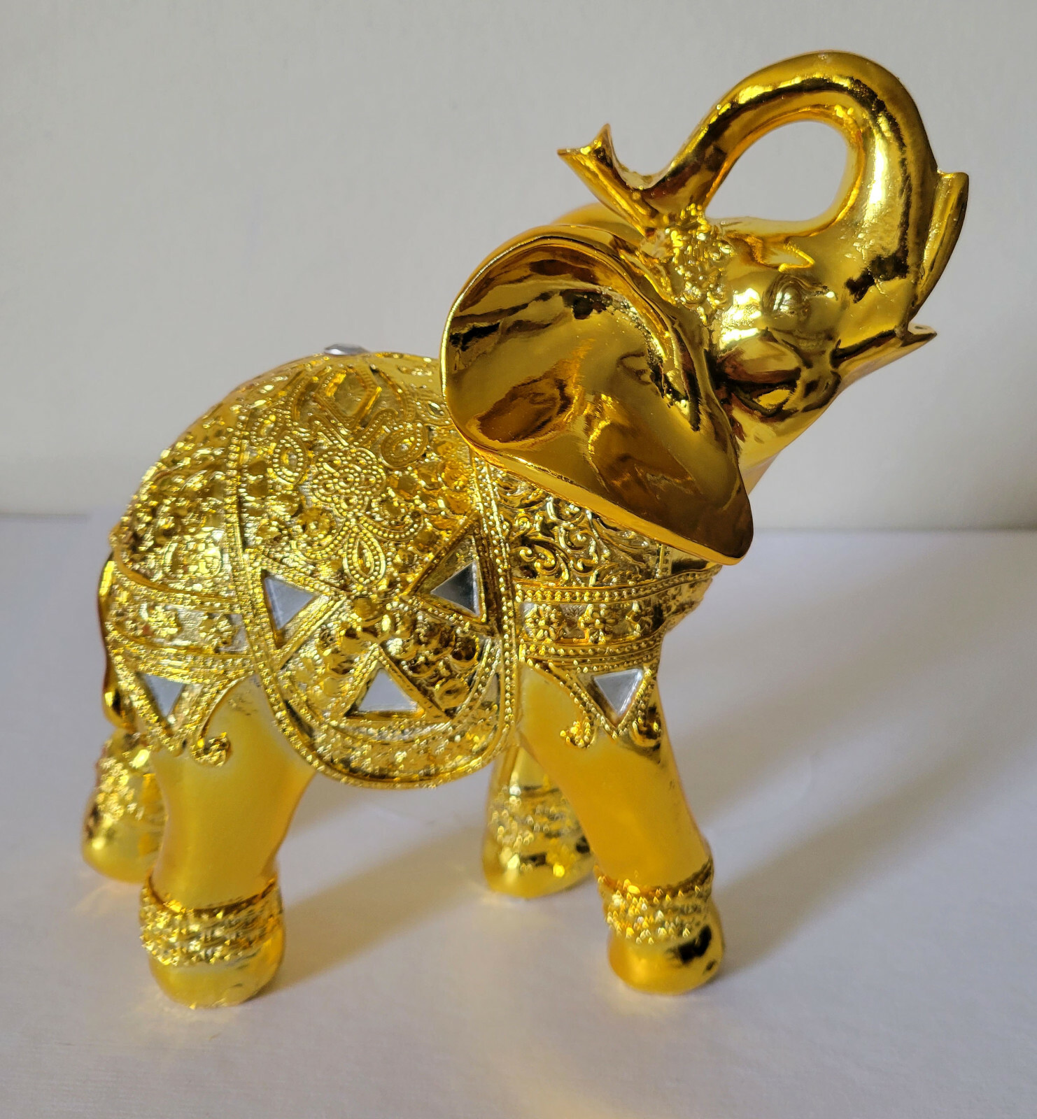 Feng Shui 8" Elegant Elephant Statue Lucky Figurine Gift Home Decor