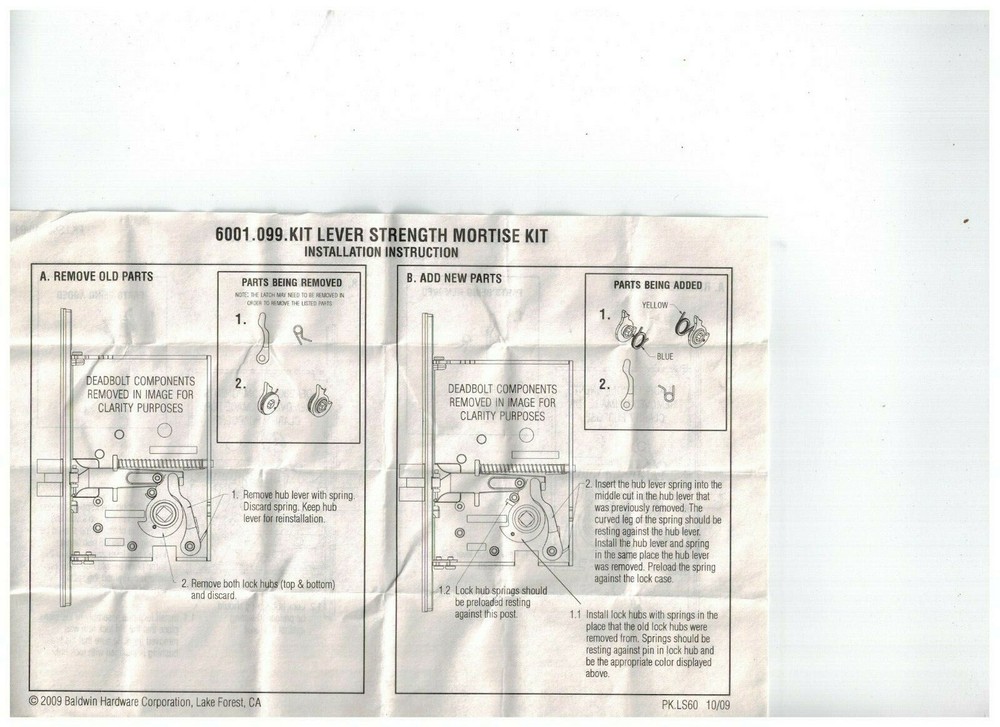 Baldwin 6021.099.KIT Lock Hub Assembly