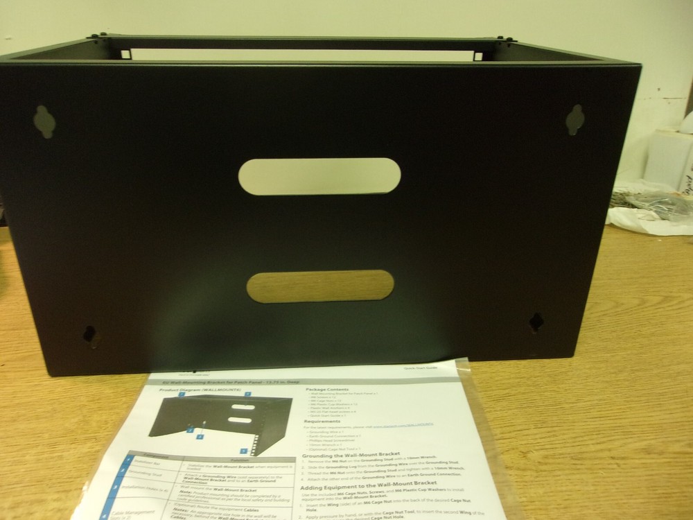 6u 13.75 In. Deep Wall Mounting Bracket For Patch Panel Part # Wallmount 6