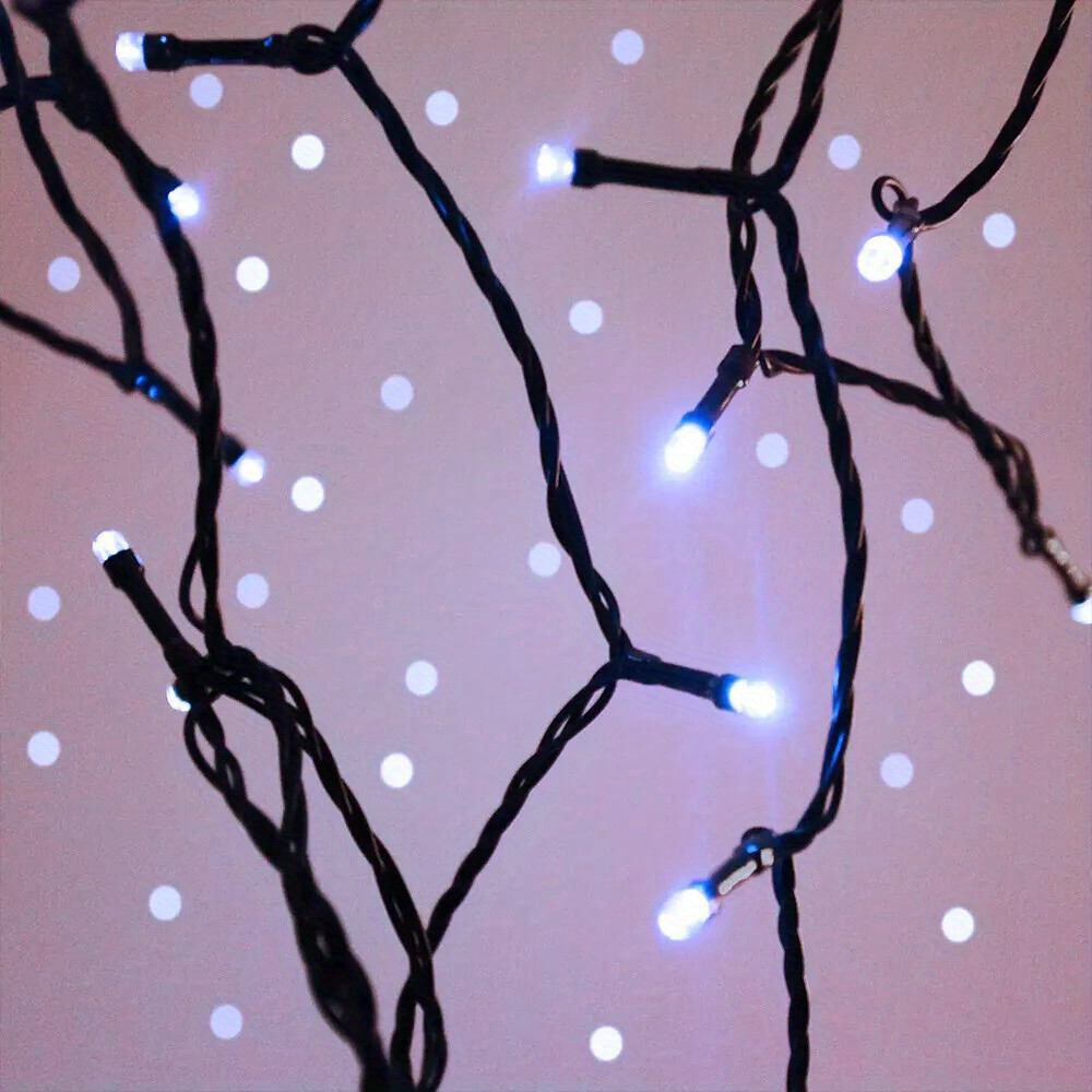 Solar String Lights with Each 100 LEDs-12M-LED Christmas Lights-White light