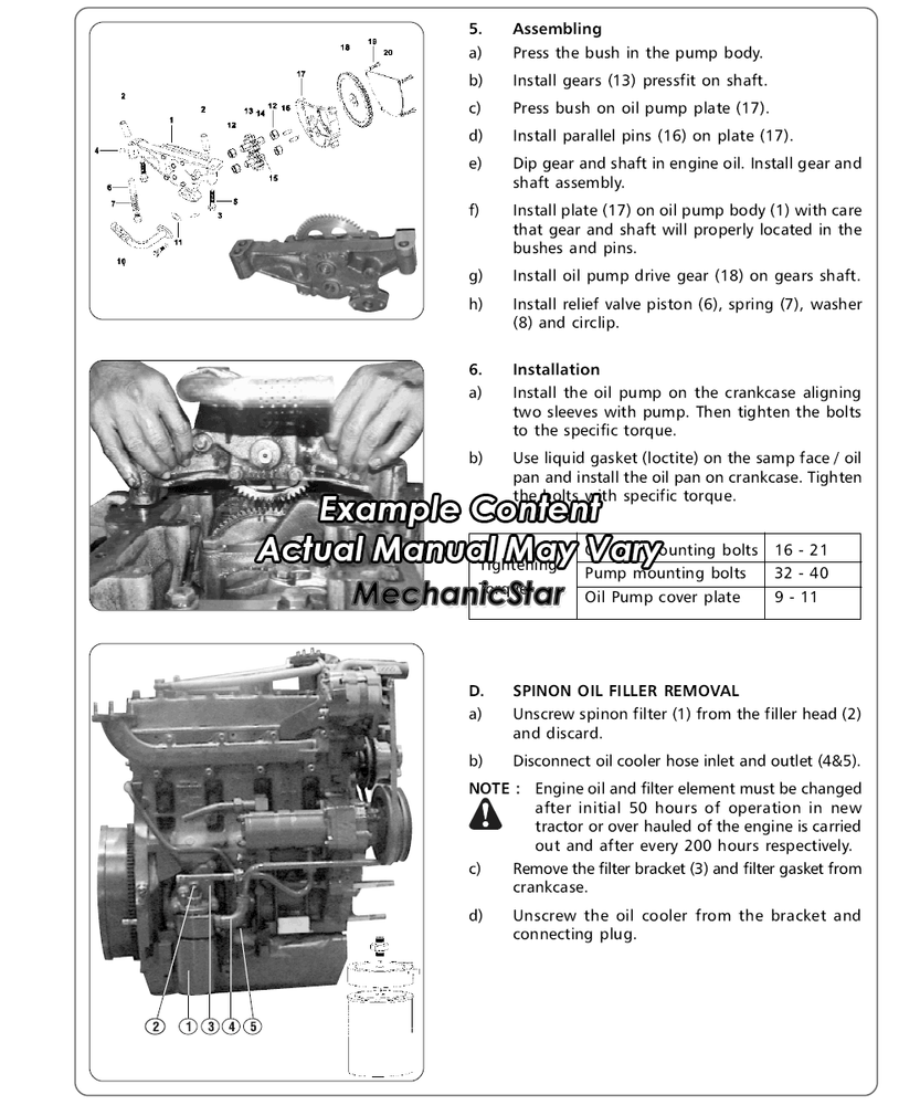 Mahindra 1626 Tractor Operator + Service Manual (USB)