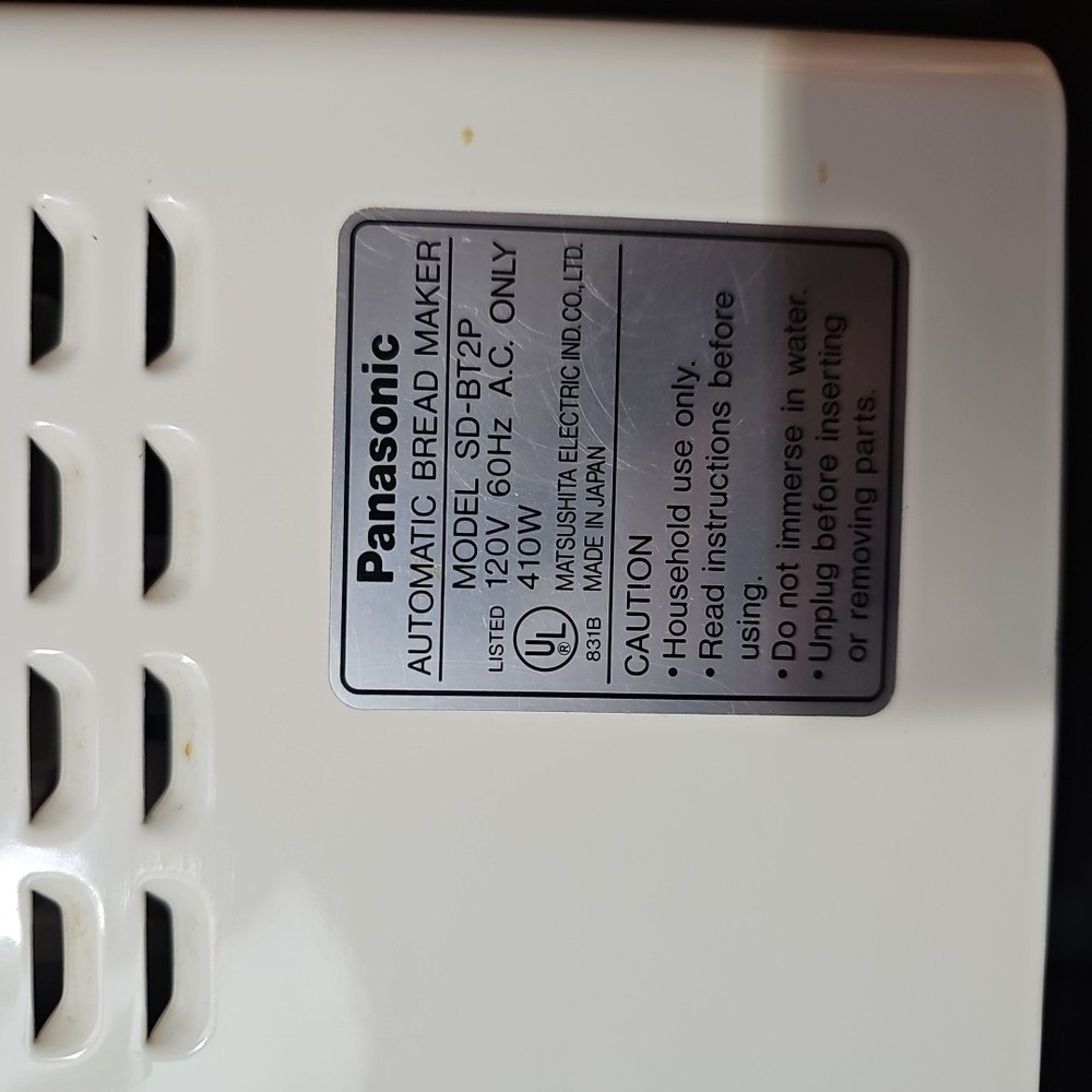 Panasonic SD-BT2P White Bread Bakery Automatic 1lb Bread Maker Machine