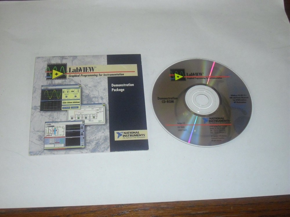 National Instruments NI Demonstration Package CD-ROM 1996 for Windows, Mac, Unix