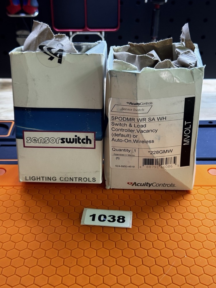 2 Count - Open Box Acuity Controls SPODMA SA WH White Wall Switch Auto-On