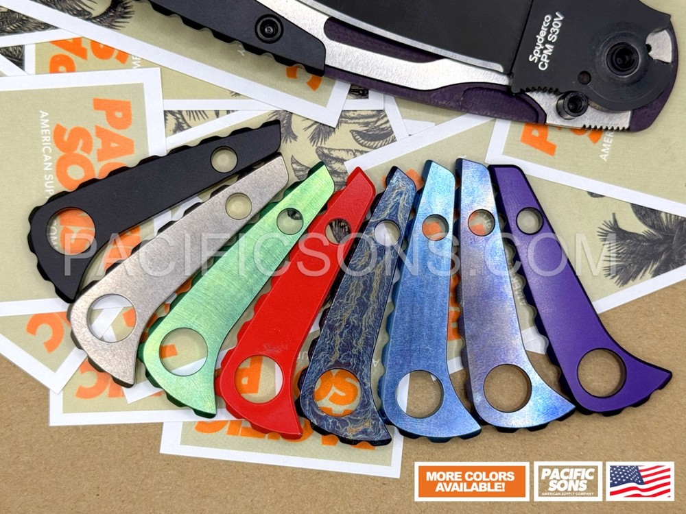 Lightning Anodized Titanium Back Spacer for Spyderco Paramilitary 2 (C81) USA