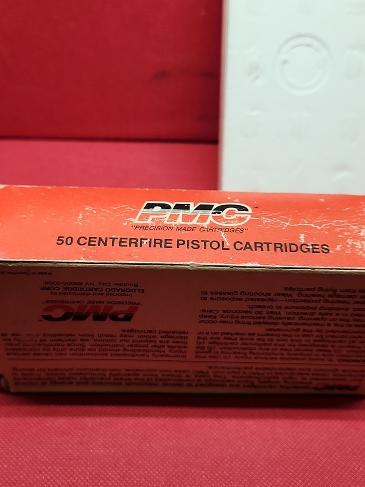 Vintage Original PMC .380 Auto / Automatic EMPTY Ammo Box With Styrofoam Insert!