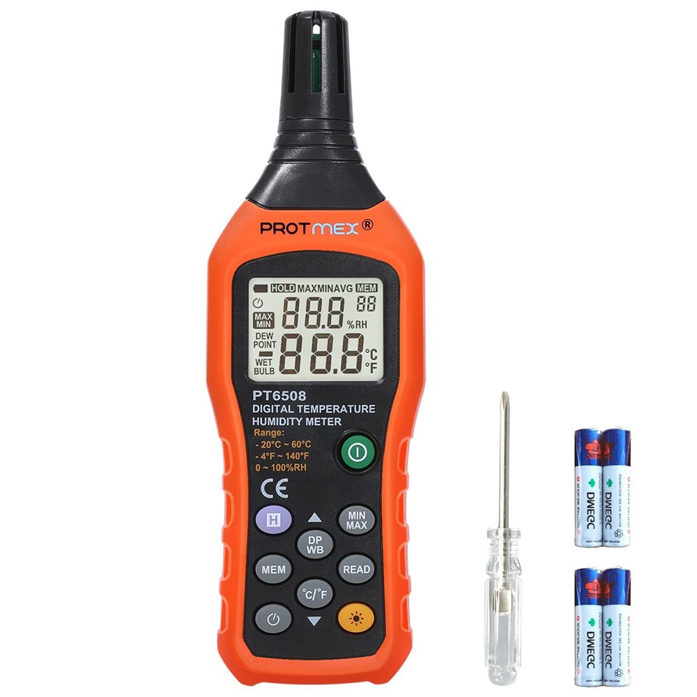 Digital Temperature Humidity Meter, Thermometer Hygrometer with Ambient Dew P...