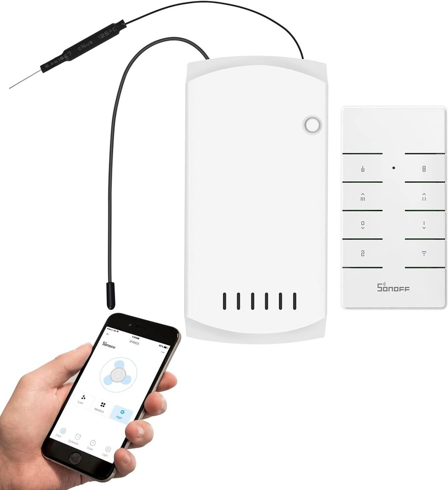 SONOFF IFan04-L WiFi Smart Ceiling Fan Switch Light Controller RF Remote Control
