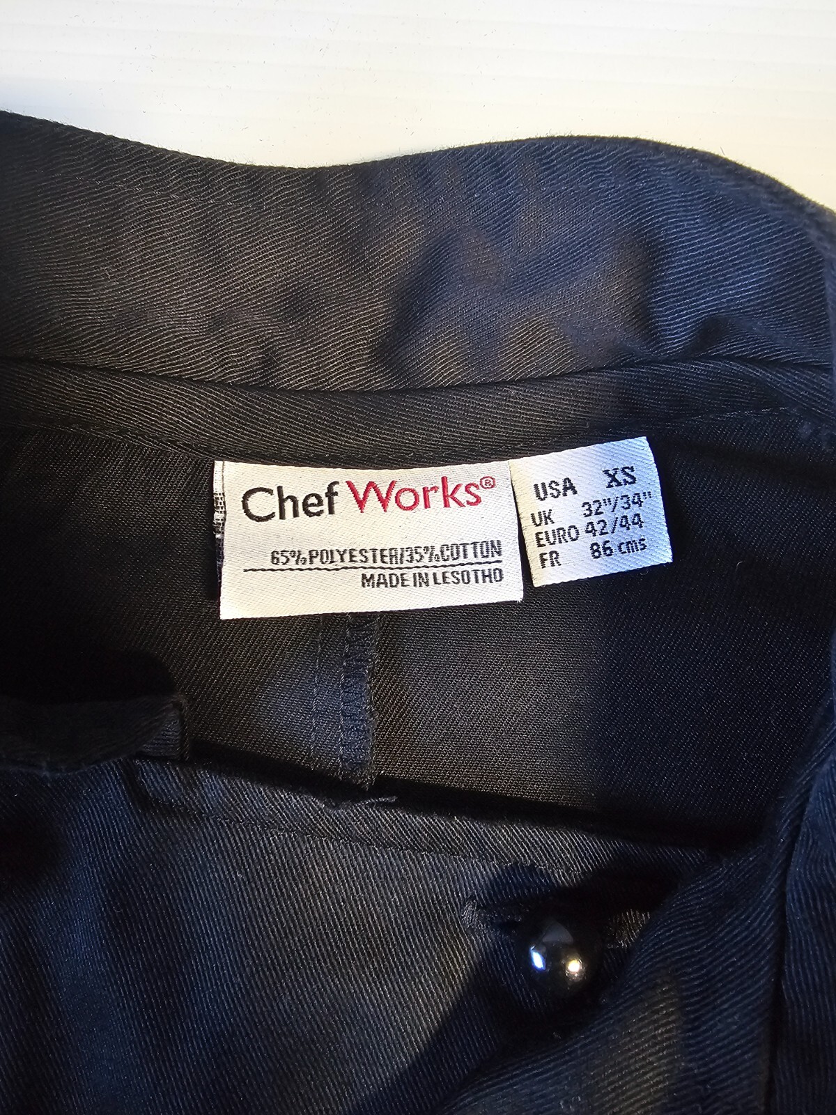 Chef Works Unisex Black XS Shirt BNWOT Kitchen Chef Food Handling Short Sleeve