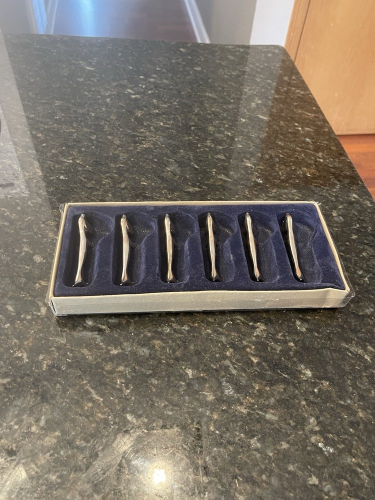 Vintage Daschund Knife Rest Set/6