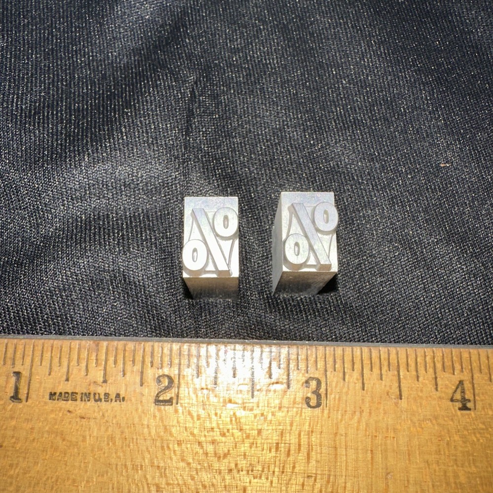 Print Blocks “ % Symbol “ 2 Lead Blocks