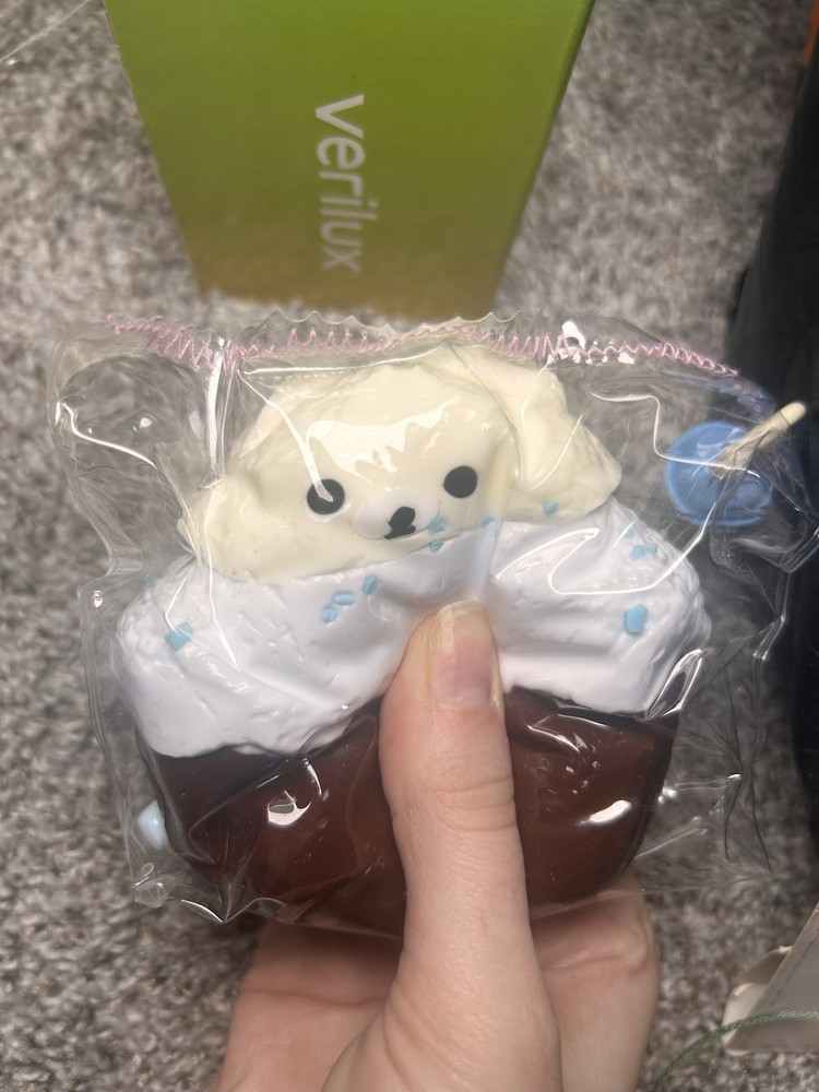 Cute Bear Cupcake Taba Squishy Soft Squishy Fidget Toy